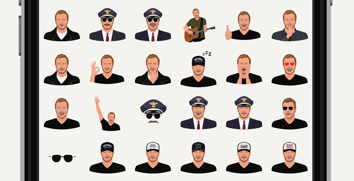 Dierks Bentley Launches His Own Emoji Keyboard – Check Them Out