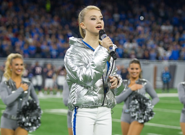 Tegan Marie Delivers Powerful National Anthem at Detroit Lions Game