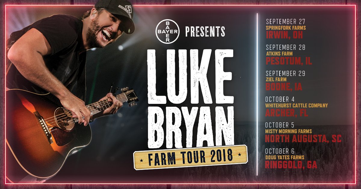 Luke Bryan Reveals Dates for 10th Annual Farm Tour